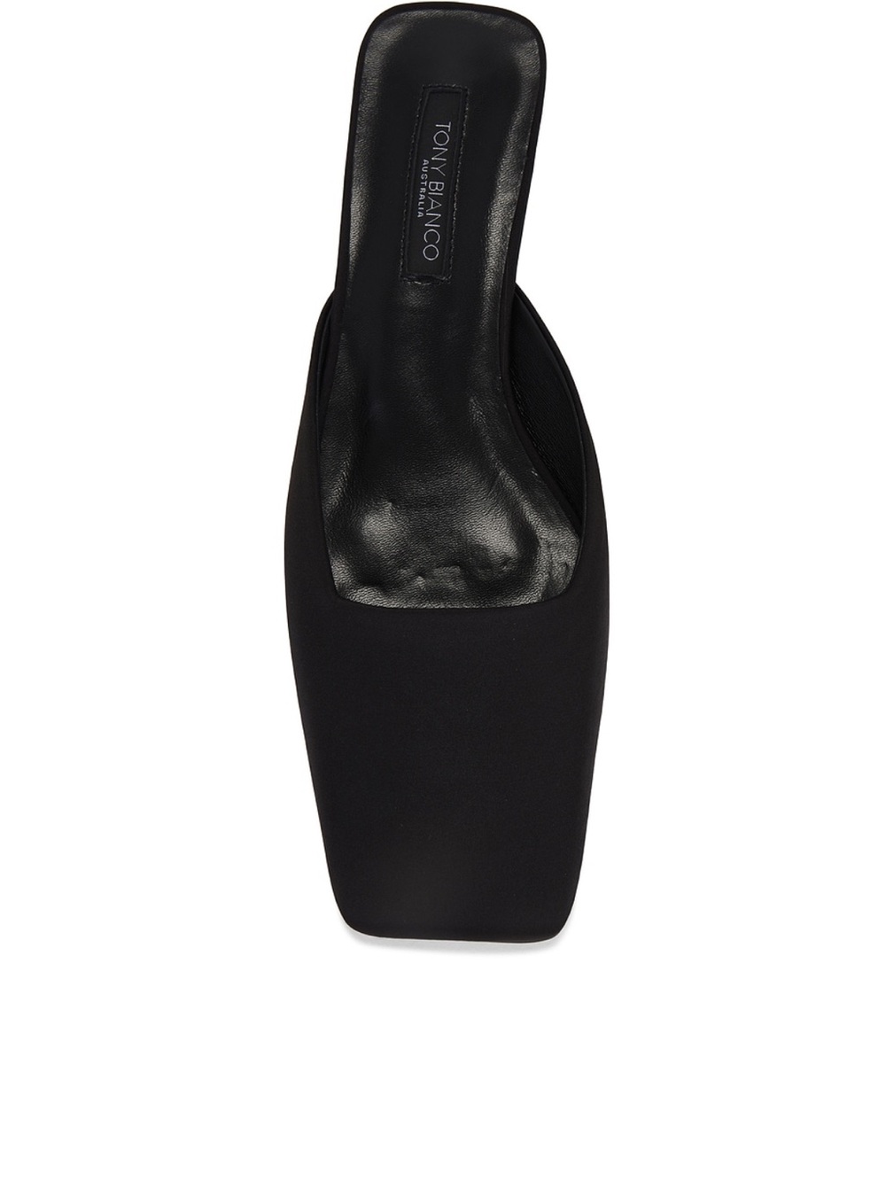 Tony Bianco Black Square-Toe Slip-On Mule
